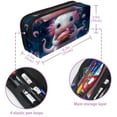 thumbnail image 5 of PhooArto Pencil Case, Cute Axolotl Donuts Galaxy Large Capacity Pencil Pouch Stationery Pen Bag, 5 of 7