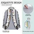 thumbnail image 5 of German Shepherd Dog and Footprint Backpack for School,Cute School Bag,Schoolbag with Adjustable Shoulder Straps & Padded Back,15.3"x11"x6.7", 5 of 6