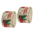 thumbnail image 4 of Wrapping Ribbon, Christmas Ribbons Strong Durable Retro Vivid  For Christmas Decoration Red,Hemp,Gray, 4 of 8