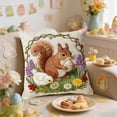thumbnail image 3 of Easter Outdoor Decor Short Lint Pillow Cover 18inch Cute Embroidery Decorative Throw Pillowcase for Sofa Bedroom Living Room Home Decoration Easter Good Things, New, Multicolor-e, 3 of 6