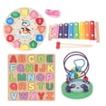 thumbnail image 2 of Juego De Juguetes Para Bebés, Rompecabezas De Alfabeto Seguro, Juguetes Infantiles De Madera, Instrumento De Xilófono, Laberinto De Cuentas Para El Hogar, 2 of 7