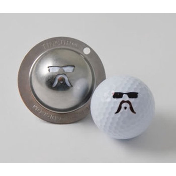 Tin Cup Golf Ball Custom Marker Alignment Tool Stencil