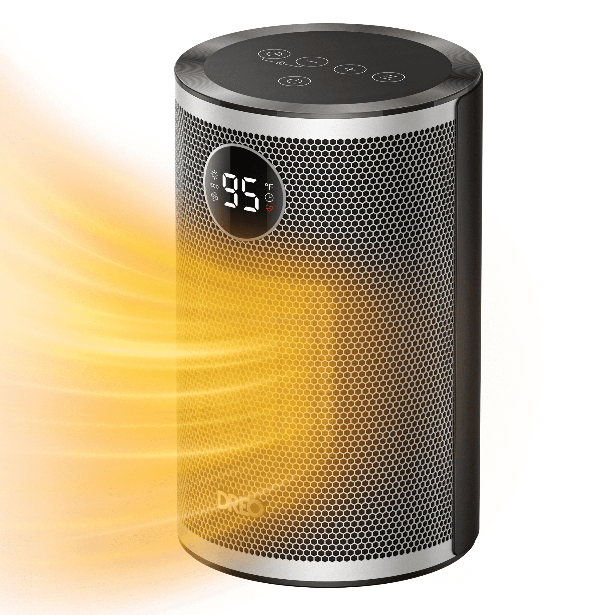 DREO Space Heater, 1500W Portable Heaters for Inside, Electric Heater with Thermal Sensor for Home, Digital Display, 12H Timer, 3 Modes, Safe Quiet Heater for Bedroom