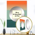 thumbnail image 3 of Designart "Minimalistic Solitary Landscape VI" Minimalism Mirror Wall Decor - Modern Orange Abstract Large Printed Mirror Wall Decor For Bedroom - 40" x 30" Inch, 3 of 5