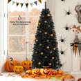 thumbnail image 4 of Patiojoy 6 FT Artificial Halloween Tree Pre-lit Pencil Tree with 618 Branch Tips 280 Warm White LED Lights, 4 of 10