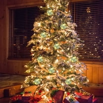 Steadline Transparent Hydrangea Christmas Balls Decor - Glowing Holiday Tree Ornaments - Indoor Outdoor Party Decorative Accents - Seasonal Home Festive Lighting Decorations