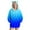 Blue, variant on cocolona Womens Hoodies Fall Winter Long Sleeve Drawstring Hooded Sweatshirts Fashion Casual Loose Gradient Color Tops with Pockets