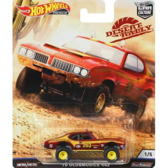 Hot Wheels 2019 Car Culture Desert Rally '70 Oldsmobile 442 Off Road 1/64 Diecast Model Car