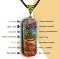 thumbnail image 3 of Collar de 7 chakras hecho a mano con colgante de orgón curativo, collar de cristal espiritual con cordón ajustable, 3 of 5