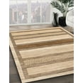 thumbnail image 3 of Ahgly Company Machine Washable Indoor Square Abstract Brown Area Rugs, 5' Square, 3 of 7