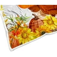 thumbnail image 5 of Fall Throw Blanket, Autumn Pumpkins Maple Cozy Fuzzy Flannel Blankets and Throws, Thanksgiving Sunflower and Turkey Couch Sofa Bed Camping Travel Picnic Outdoor Blanket, 60X90IN, 5 of 5