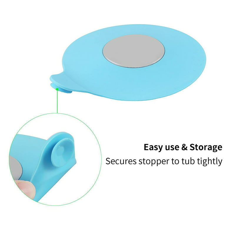 2pcs Silicone Floor Drain Plug Cover Kitchen Bath Tub Sink Rubber Water  Stopper