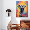 thumbnail image 4 of Anatolian Shepherd Dog Flower Canvas Painting Colorfull Canvas Art Prints Bathroom Artwork for Wall Living Room Bedroom Bathroom Wall Art Framed Art Wall Decor 1 inch, 4 of 5