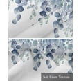 thumbnail image 6 of Blue Eucalyptus Linen Curtain Valance for Bedroom/Bathroom/Kitchen/Office/Living/Dining Room Windows,Watercolor Floral Spring Botanical Plant Pocket Topper Drapes Decorative Cafe Drapery Panel 42x18, 6 of 6