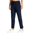 thumbnail image 3 of Pantalones de Senderismo para Mujer, de Secado Rápido, Ligeros, con Cintura Elástica Impermeable, para Todas las Estaciones Azul Marino M, 3 of 6