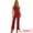 Red, variant on DARING DIVA Women's One Shoulder Sleeveless Crop Top Wide Leg Pants 2 Pcs XS Red