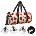 thumbnail image 5 of Gaeub Red Ladybug Lightweight Travel Cylinder Bag Gym Tote Bag Sports Training Duffle Bag with Pockets and Straps, 5 of 8