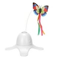 thumbnail image 1 of Flashing  Cat Toy, Non Slip Interactive Easy To Install Electric Feather Toy ABS Material  For Cats White, 1 of 8