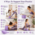 thumbnail image 3 of High Density EVA Yoga Brick, Non-Slip Waterproof Exercise Block for Yoga Dance Fitness, Comfortable Grip Foam Block for Easter Decor, Ideal for Stretching Pilates Home Workout, 9*6*2in, Purple, 3 of 7