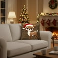 thumbnail image 6 of Christmas Decorative Pillow Cover, Cute Santa Claus Snowman Hugging Pillow case, Realistic knitted Sofa Cushion Case Christmas New Year Couch Decor, 6 of 6