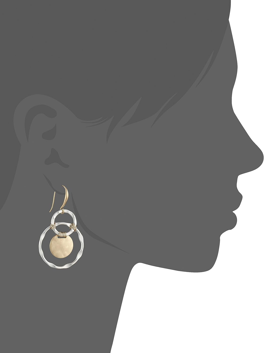 Two-Tone Orbital Drop Earrings