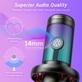 thumbnail image 5 of TONOR TC320 Gaming Mic, USB Microphone with RGB/Gain Control, Mute Touch for Streaming, Podcasts, Recording, Twitch/YouTube/Discord, Condenser Computer PC Mic with Stand on Mac/PS4/PS5/NS, 5 of 9