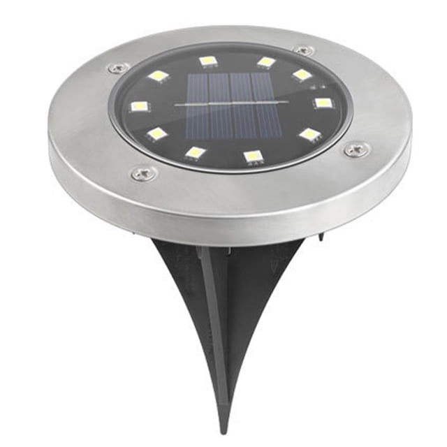 Lámpara solar amazon cross-border 8LED luces solares enterradas de acero inoxidable al aire libre nu Abody Lámpara solar