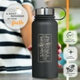 thumbnail image 4 of Christian Art Gifts Large Stainless Steel Double Wall Vacuum Sealed Insulated Water Bottle for Men & Women: For God So Loved - John 3:16 Inspirational Bible Verse, Leak/Spill Proof, Black, 32 oz., 4 of 7