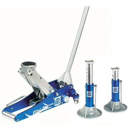 OTC Tools & Equipment 1533 2-Ton Aluminum Racing Jack w/ Pair of 2-Ton Aluminum Jack Stands