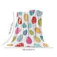 thumbnail image 3 of Matoen Flannel Throw Blanket Happy Easter Colorful Eggs Cozy&Soft Plush Blankets for Bed Couch Living Room Sofa Chair, Easter Eggs Gifts for Kids Adults 39.4"x51.2", 3 of 6