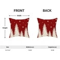 thumbnail image 5 of Christmas Pillow Covers 16x16 Inch Set of 2 Red White Christmas Tree Snowflakes Decor Throw Pillows Winter Xmas Holiday Outdoor Cushion Cases for Couch Bed Decorations, 5 of 6