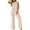 Beige, variant on Women's Summer 2 Piece Set Loose Tank Top Wide Leg Pants Casual Matching Lounge Travel Outfits Tracksuit