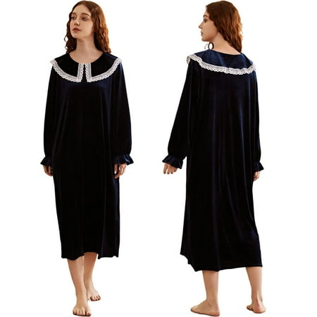 

Xinhuaya Women s Flannel Long Sleeve Nightgown