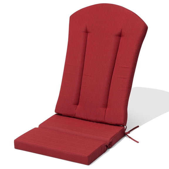 Chili Red Adirondack Chair Cushion Set Of 2 Outdoor Water-Resistant High Back