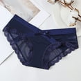thumbnail image 2 of Sngxgn Women's Cotton for Comfort Brief Panties, Seamless Stretch Brief Underwear(Navy,L), 2 of 4