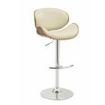thumbnail image 1 of Tabouret, Crème et Noix Réglables en Hauteur, 1 of 1