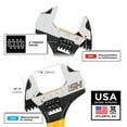 thumbnail image 2 of STEELHEAD, 6in Hammer Face, SAE and Metric Jaw Measurements Wide-Mouth Adjustable Wrench, 2 of 16