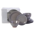 thumbnail image 1 of Gibson Elite Terranea Service de table 12 pièces Gris Terre cuite, 1 of 9