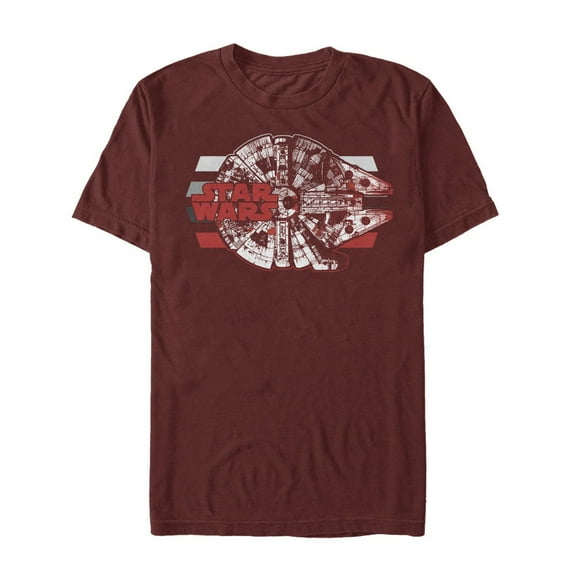 Men's Star Wars The Last Jedi Millennium Falcon Profile Graphic Tee Cardinal Medium