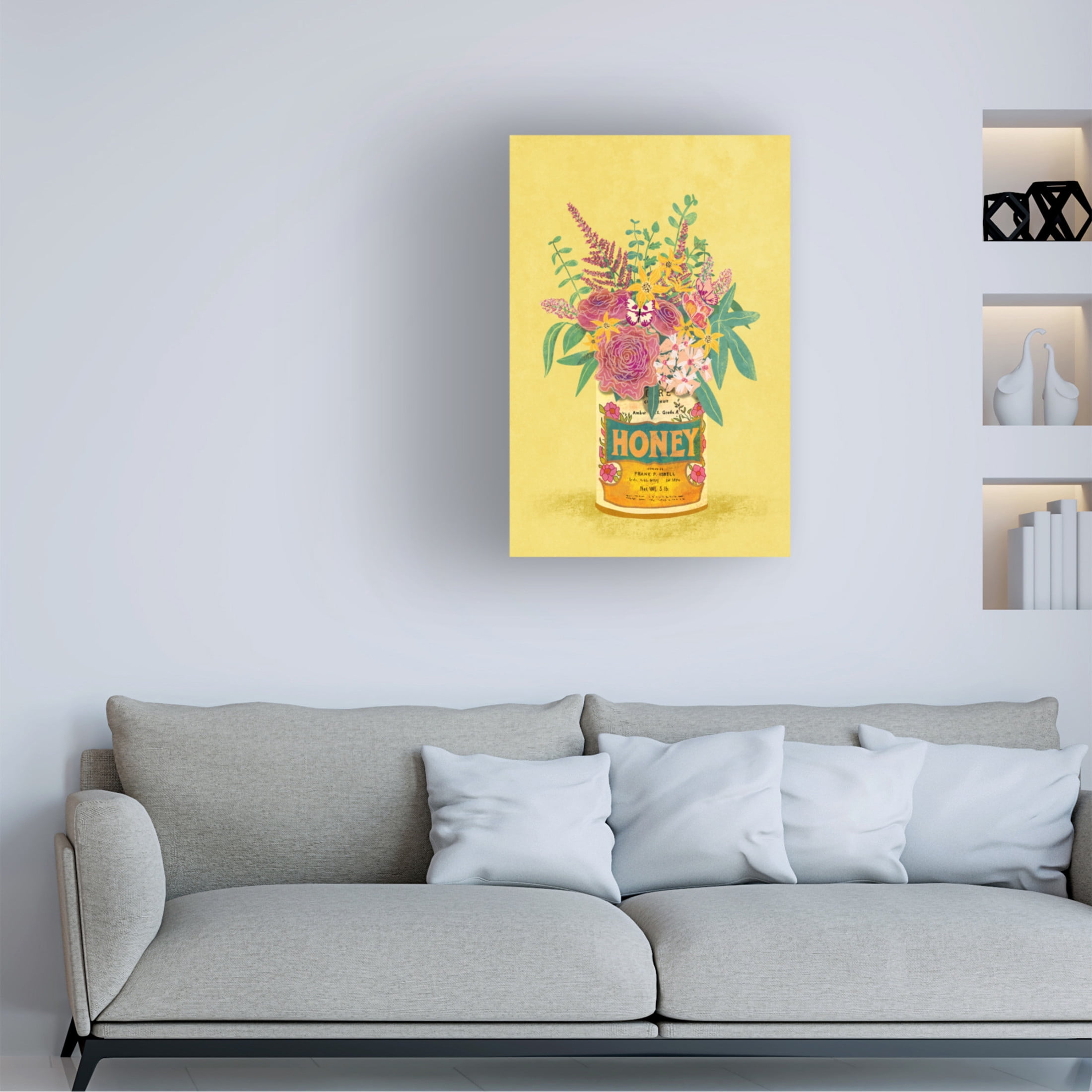 Trademark Fine Art Raissa Oltmanns Flowers In a vintage Honey Can Canvas Wall Art