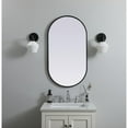thumbnail image 3 of Elegant Decor Metal Frame Oval Mirror 20x36 Inch in Black, 3 of 12