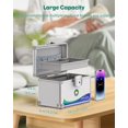 thumbnail image 2 of Medicine Lock Box First Aid Box with Combination Lock Handle & Shoulder Strap Portable Medication Lock Box x x .Silver Aluminum Alloy Storage Box, 2 of 8