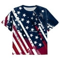 thumbnail image 3 of Pimfylm July 4th Shirts for Men Big and Tall Freedom Washed USA Flag Patriotic T-Shirts Mens Shirts(Blue,3XL), 3 of 5
