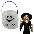 thumbnail image 2 of ​​GiLiling 6" Halloween Trick Or Treat Bucket - Dimensional Jack O Lantern Candy Storage Basket with Carrying Handle, Pumpkin Pail Cauldron Container Decor Accent​​, 2 of 9