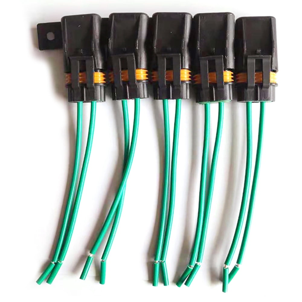 5 Pack Automotive/Marine Weatherproof Blade Style / Fuse Holder with Cover 12 Gauge AWG 30A