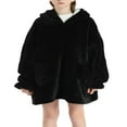 thumbnail image 1 of Chandail à Capuchon Parent-Enfant Chaud en Laine d'Agneau, Impression Mode, Tenue d'Intérieur, Vêtements de Fête, 1 of 6