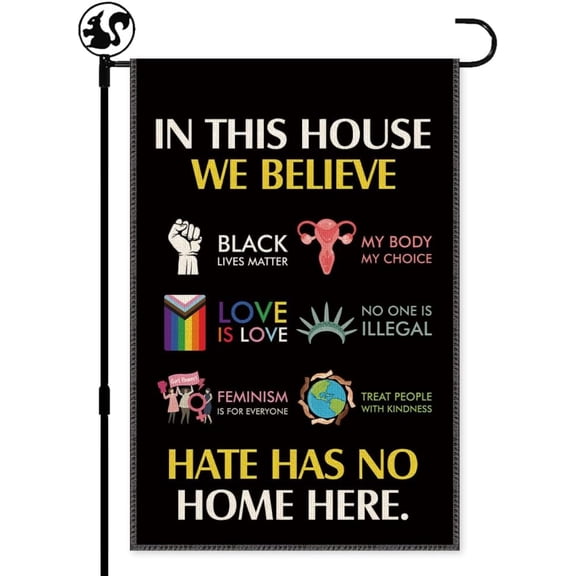 Xiyadun 18 in x 12.5 in In This House We Believe Outdoor Yard Signs
