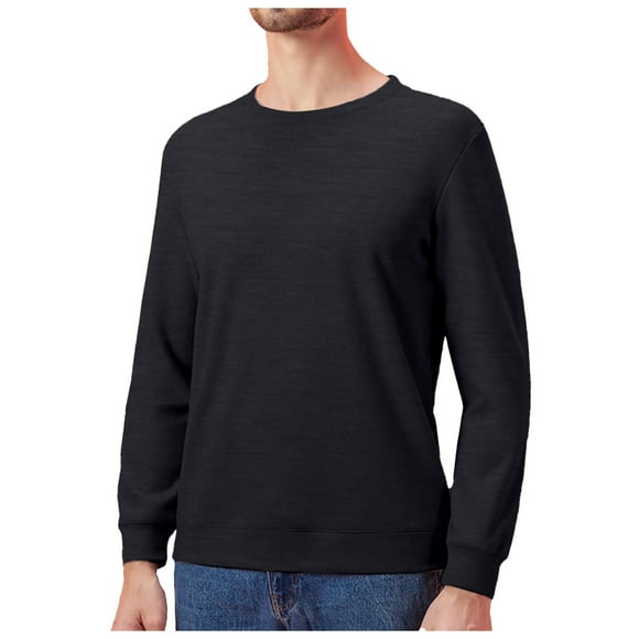 YDLCAFD Men's Crew Neck Base Shirt Can Be Worn Over The Crew Neck Thermostatic Thickened Woolen Thermal Underwear