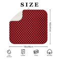 thumbnail image 4 of Red and Black Checkerboard Pattern Dish Drying Mat for Kitchen 1 Pack, Ultra Absorbent Microfiber Dishes Drainer Mats,16"x18", 4 of 6