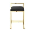 thumbnail image 4 of Inspired Home Modern Tevin Gold Base Upholstered  Counter Stool, (sets of 2), Black, 4 of 6